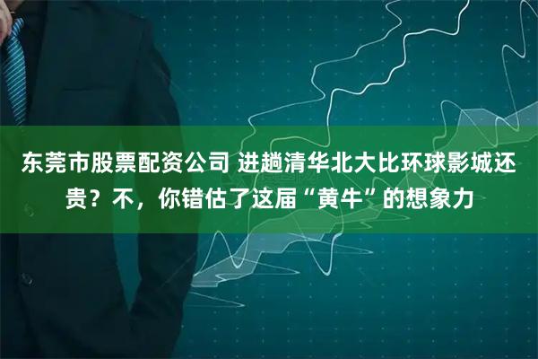 东莞市股票配资公司 进趟清华北大比环球影城还贵？不，你错估了这届“黄牛”的想象力